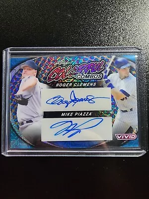 2023 LEAF VIVID Mike Piazza Roger Clemens Dual Auto Colorful Combos 1/1 Blue • $22.50