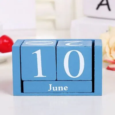£8.92 • Buy Eternal Blocks Wooden Perpetual Calendar MDF Cube Calendar  Home Decor