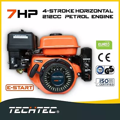 7HP Electric Start Stationary Petrol Engine OHV 4-Stroke Horizontal Shaft Motor • $239