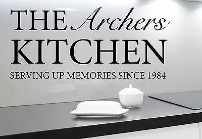 £0.99 • Buy PERSONALISED THE FAMILY KITCHEN Wall Name Sticker, Art Quote, Decal