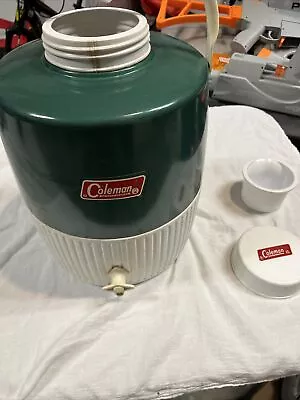 Vintage Coleman 2 Gallon Water Jug Cooler Green • $29.99