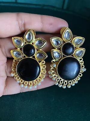 Black Colour Amrapali Indian Earrings • $30