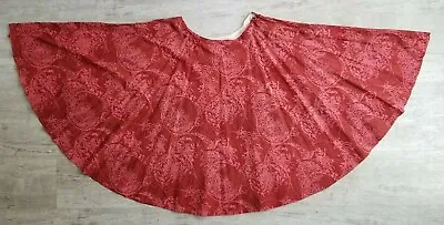 Vintage 1950's Red Pink Floral Full Circle Skirt - Waist 32  • $36