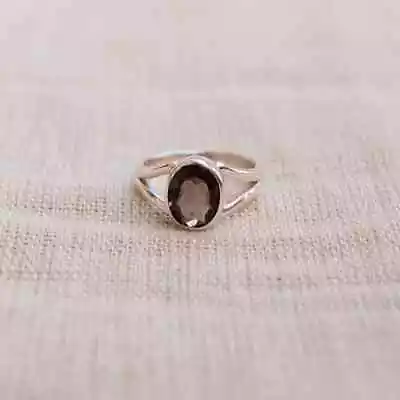 Designer 925 Sterling Silver Ring Handmade Smoky Quartz Ring Wedding Ring HM867 • $11.90