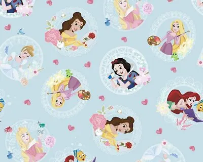 £1.99 • Buy  Disney Princess Lovehearts 100% Cotton Fabric Various Designs