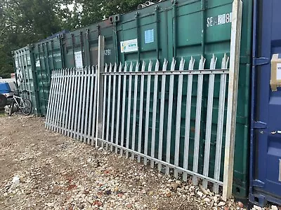 10 X  Palisade Fencing Panels & Posts Delivered Ex Cond 1.8m X 30m Assembled • £2000