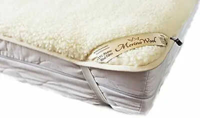 Merino Wool Topper Under Blanket  Mattress Topper Bed Pad 160/200  King Size • £89