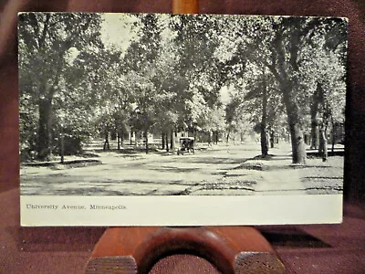 Vintage C1908 Minneapolis MN Street View University Ave. Old Car Trees • $3.92