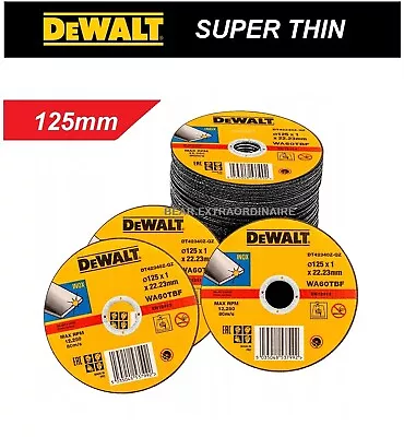 DeWALT 125mm Cutting Disc Steel Inox Stainless Super Thin Cutter 5  Inch Wheel • £8.83