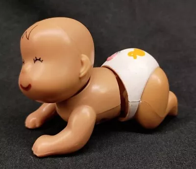 Vintage Hans Wind Up Crawling Baby In Diaper Toy Working • $2.99