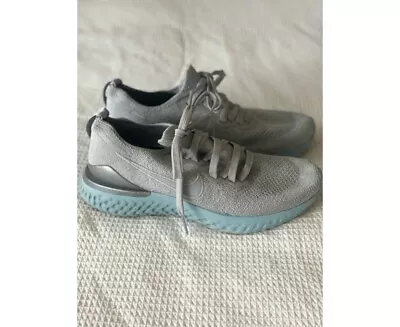 NIKE EPIC REACT Flyknit 2 Womens BQ8927-007 Wolf Grey Ocean Bliss Shoes  7 US • $35