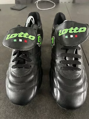 Vintage Lotto Punta Flex Black/Green Football Boots Shoes UK 11 US 12 • £99.95