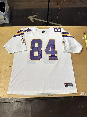 Vintage Randy Moss Minnesota Vikings NIKE NFL Jersey White XXL • $45