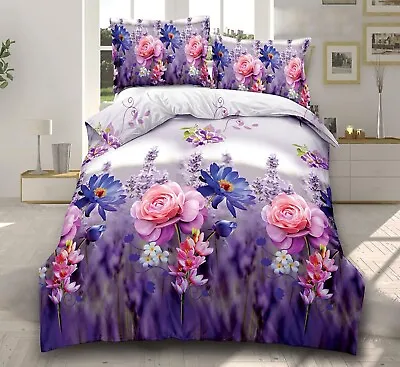 £31.34 • Buy 3D Printed Complete Set Quilt Duvet Cover With Fitted Sheet & Two Pillow Cases