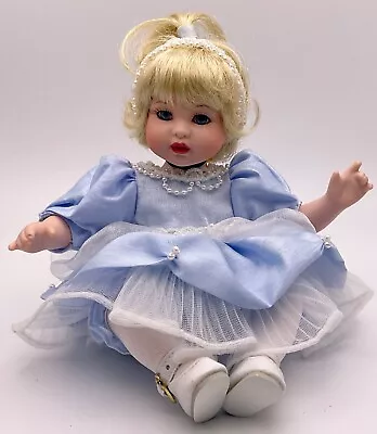 Disney Marie Osmond Doll Signed Baby Cinderella Porcelain 5  Blonde Hair Blue • $45