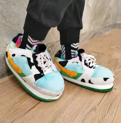 £19.20 • Buy Winter Warm Slippers Thicken Unisex Sneaker Cotton Indoor Home Funny Slippers 