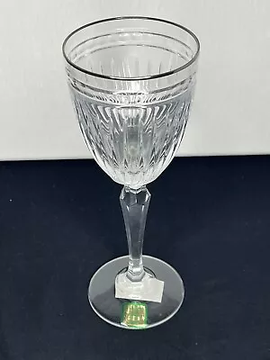 Marquis By Waterford Hanover Platinum Rim Crystal Wine Glass Made In Slovenia • $49.95