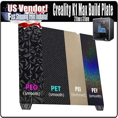 Creality K1 Max Build Plate 315x310mm Peo Pet Pei Pey • $42.99