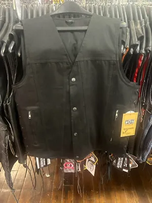 Men's Motorcycle Twill Vest ( Lone-Star ) FIM613TWILL Size 4XL • $79.95