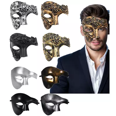 Venetian Roman Warrior Masquerade Party Mask For Men Ball Halloween Prom Phantom • $15.19