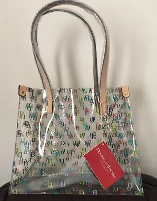 $70 • Buy Dooney & Bourke Clear IT Medium Shopper School Beach Bag Purse Tote Handbag NEW