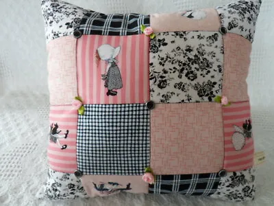 HOLLY HOBBIE PATCHWORK FABRIC CUSHION KIT ** SALE ** Inc Sewing Pattern Template • £10