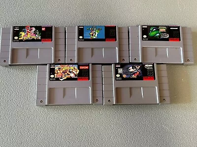 Super Nintendo Game LOT OF 5. Including Super Mario World (Nintendo SNES 1992) • $70