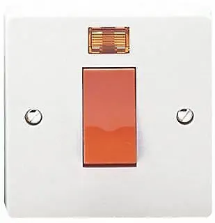 £21.15 • Buy CRABTREE - 1 Gang 45A DP Cooker Switch With Neon, White