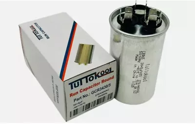 Tuttokool GCR3445/5 40+5uf Microfarad Dual Section Motor Round Run Capacitor C • $8.98