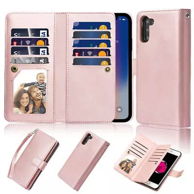 For Samsung S20 Note20/10/9/8 S8 S9 S10Plus Women Leather Flip Wallet Case+Strap • $40.84