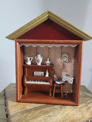 VTG Reutter Porcelain Original Mini Piano Room Shadow Box - Germany *No Glass* • $24.99