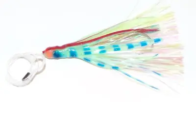 5  Trolling LURE WahooDoradoMahiONO Mylar Skirt Fishing Offshore Bait Rigged • $7.99