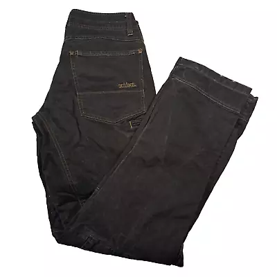 Kuhl Hot Rydr Vintage Patina Black Pants Flannel Lined 34X36* Biker Hiking Work • $39.99