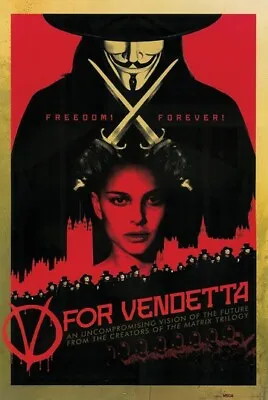 V For Vendetta Scroll Movie Poster Big 24 X36  For Wall Home Decor Print • $23.90