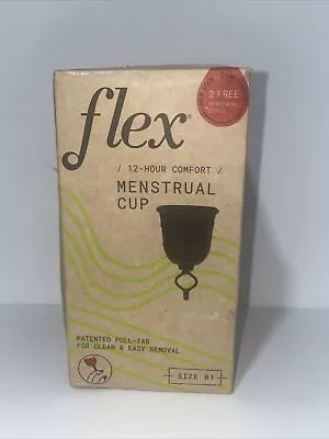 FLEX Reusable Menstrual Cup 12 Hr COMFORT-W/2 DISPOSABLE DISCS Size 1 Box Damage • $14.99