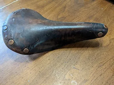 Vintage Brooks Professional Late 60s Early 70s Bicycle Leather Saddle VERY RARE • $64.95