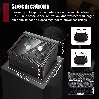 Automatic Rotation Watch Winder For 4+6 Watches  Storage Box Auto Display Box • $57.95