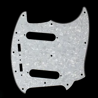 Custom Guitar Pickguard Fits Mustang Classic Series 4Ply White Pearl • $17.99