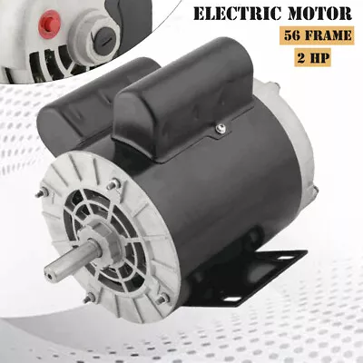 2 HP Air Compressor Duty Electric Motor 56 Frame 3450 RPM Single Phase 110V • $122.64