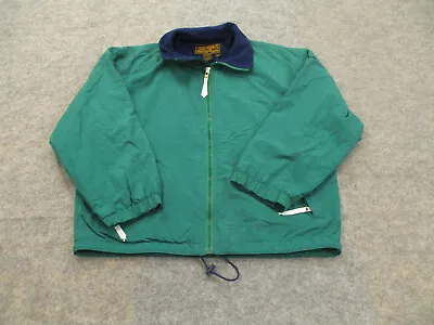 VINTAGE Eddie Bauer Jacket Womens Small Green Coat Full Zip Outdoors USA Made • $23.97