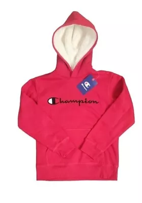 £14.55 • Buy Champion Youth Boys Red Long-Sleeve Fur Lined Pullover Hooded Sweatshirt: S-M
