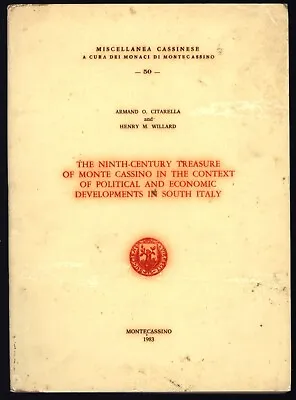 Ninth-century Treasure Of Monte Cassino In The Context Of Political And Economic • $17.95