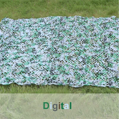 Camouflage Camo Net Netting Hide Hunting Military Army Woodland Camp Decoration • £9.59