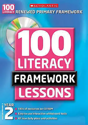 £8 • Buy 100 New Literacy Framework Lessons For Year 2 With CD-Rom By Eileen Jones (Mixed