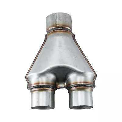 2.75  Single/ 2.25  Dual 10 (L) Stainless Universal Y Pipe Adapter Exhaust Pipe • $45.99