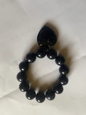 Lola Rose Midnight Blue Glitter Bracelet Round Beads New Without Tags • £8.99