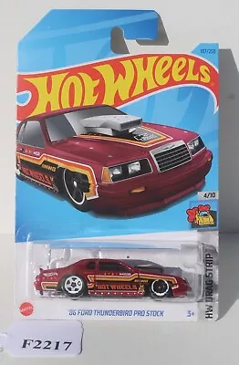 Hot Wheels Drag Strip Red 86 Ford Thunderbird Pro Stock 4/10 FNQHotwheels F2217 • $5.24