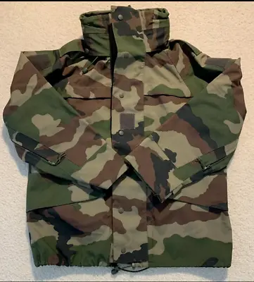 French Military Woodland Camo Gortex Parka Jacket SIZE XL BRAND NEW • $99