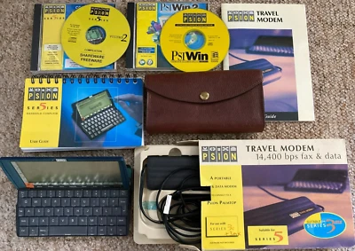 £39.99 • Buy Green PSION 8MB Series 5 Computer + Case + Software & Modem – Read Description