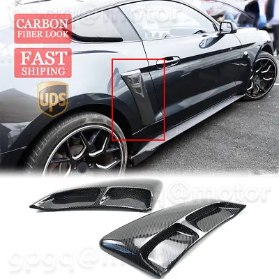 For Ford Mustang 15-23 V3 Carbon Fiber Rear Fender Panel Side Body Flare Scoops • $79.99